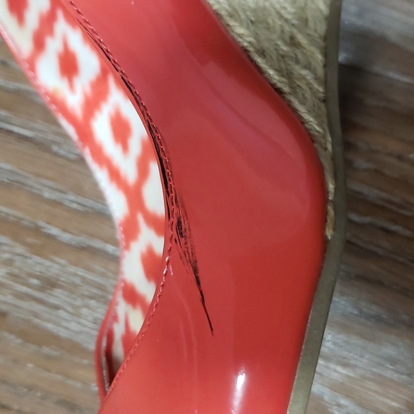 (8.5) Dexflex Comfort Peep Toe Wedge Heel Espadrilles Modern Contemporary - Picture 4 of 15